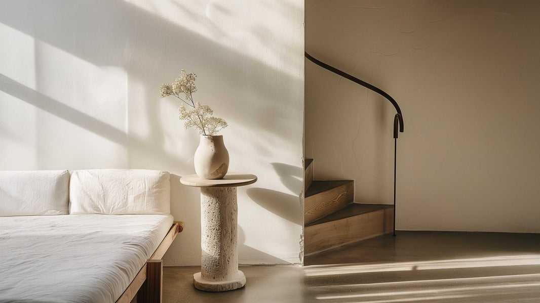 Dormitorio con iluminación cálida y por capas