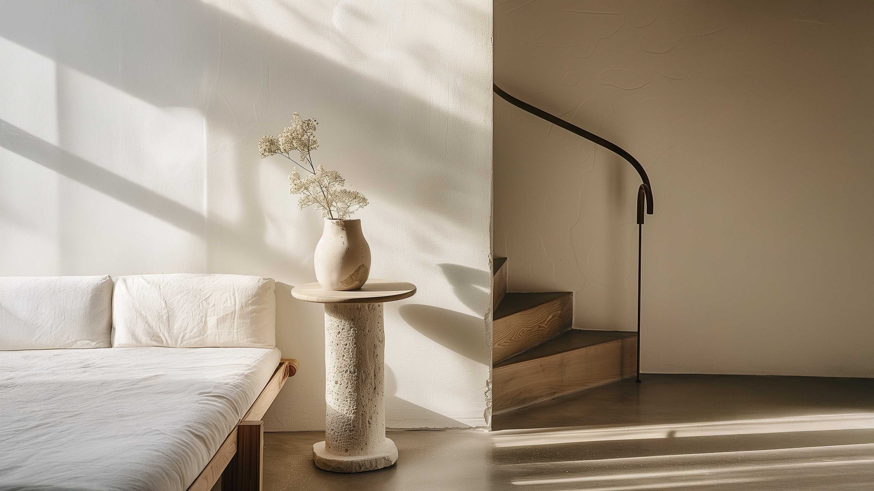 Dormitorio con iluminación cálida y por capas
