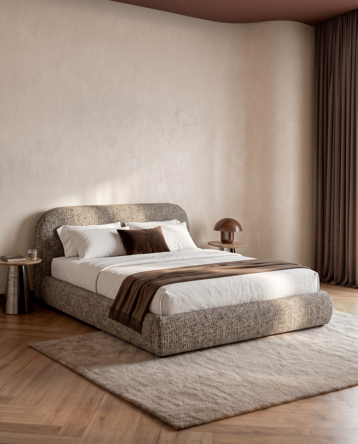 Verbier Grey brown melange chenille